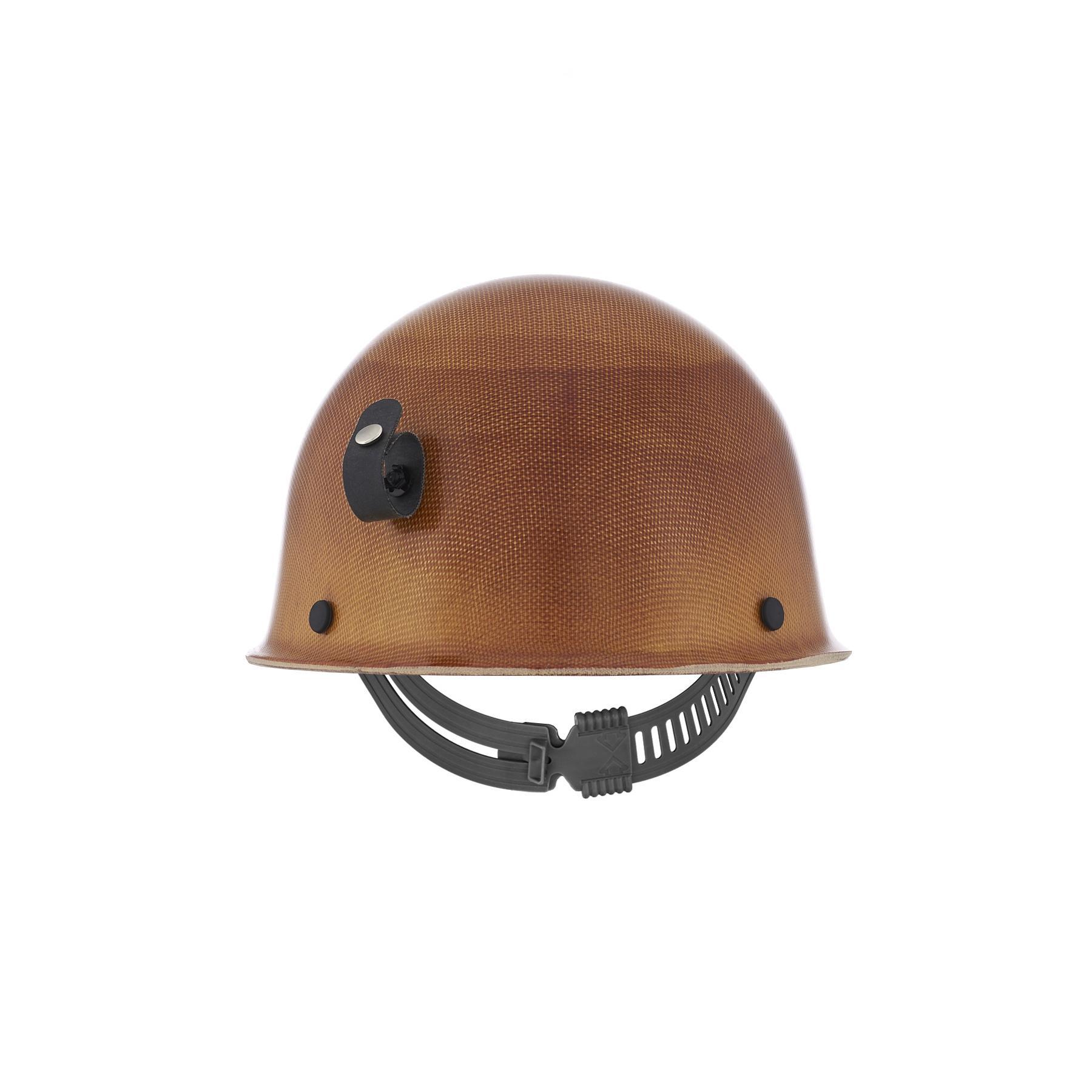 Hard Hat, Cap Style, Standard Size, Fits Minimum Hat Size: 6-1/2, Fits Maximum Hat Size: 8, Natural Tan, Phenolic, 4-Point Staz-On® Suspension, ANSI Electrical Class Rating: Class G, ANSI Impact Rating: Type I, Slotted: No, Pin Lock Adjustment