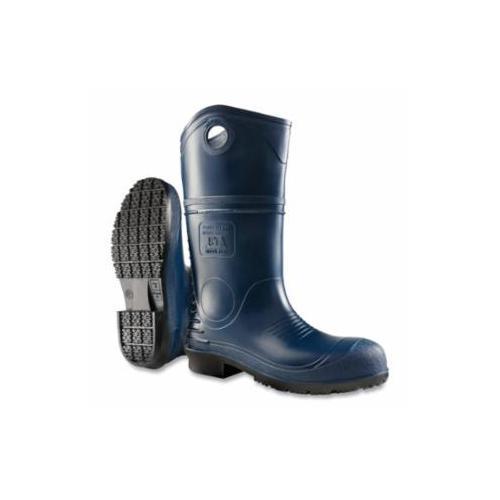 Boots, Protective, Men's Gender, 10 Size, 16 in Height, Blue Boot/Black Sole, Steel Toe, Pull-On Closure, PVC Upper, Resists: Compression/Electrical Hazard/Impact/Oil-Resist/Waterproof