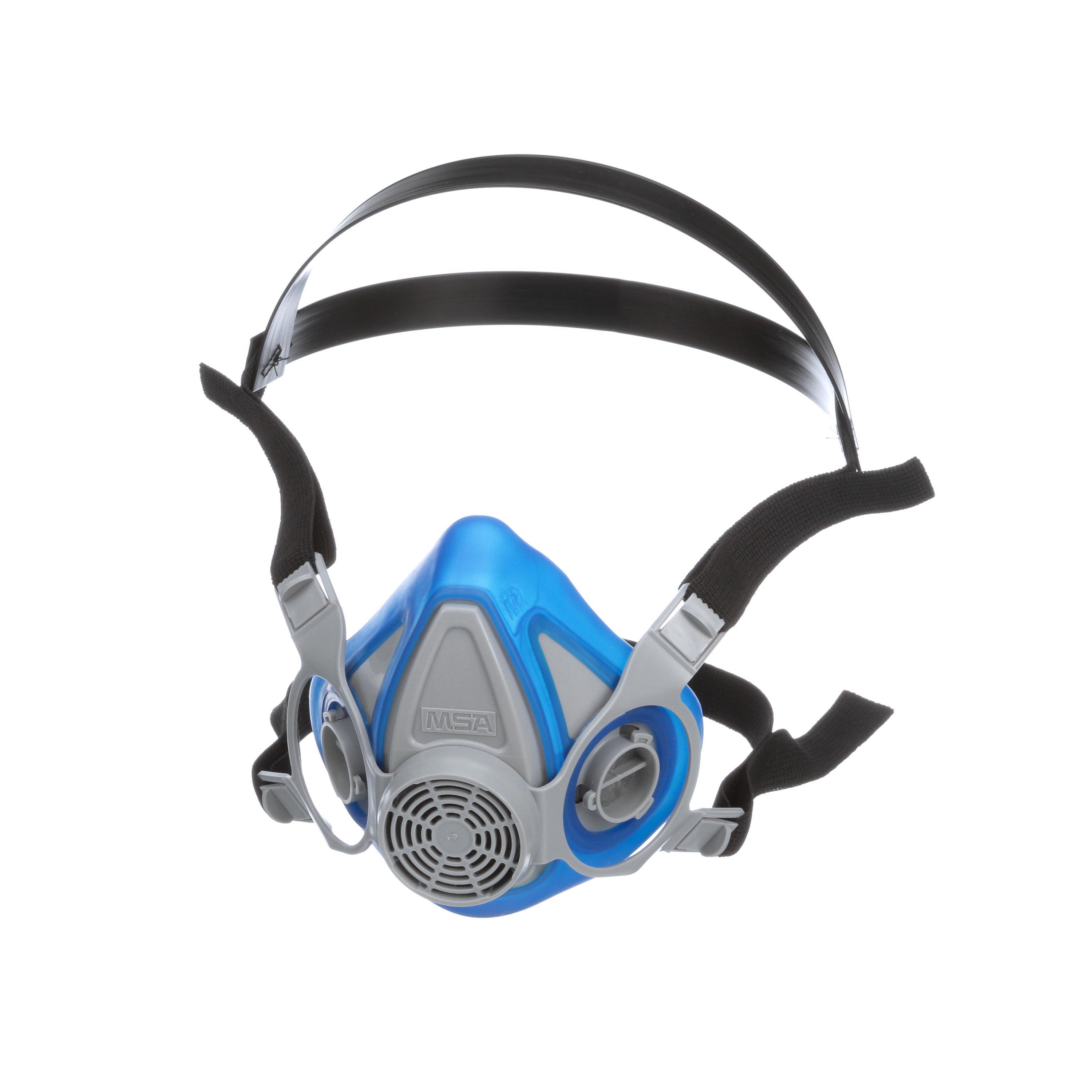 Respirator, Series: Advantage® 200LS, L Size, Single Neckstrap Suspension, Bayonet Connection, Resists: Fume, Mists and Gas, Thermoplastic Elastomer, Blue