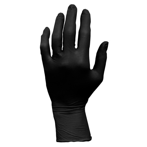 Disposable Gloves, Non-Sterile Standard Length, Series: GL-N105F, XL, Nitrile Palm, Nitrile, Black, Smooth, Ambidextrous Hand, Exam/Medical Grade Application Type, Straight Thumb, Beaded Cuff, Non-Powdered Powder Style, 9-1/2 in Length, 5 mil Thickness, Resists: Chemicals and Blood Borne Pathogens