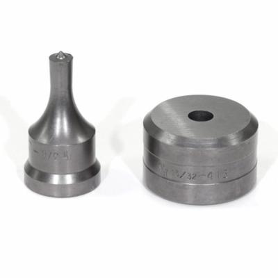 Punch and Die Set, Round Shape, Sizes Included: 3/8 in Punch, 13/32 in Die, 2 Piece, For Use With: Standard Pedestal Die Table, Tool Steel