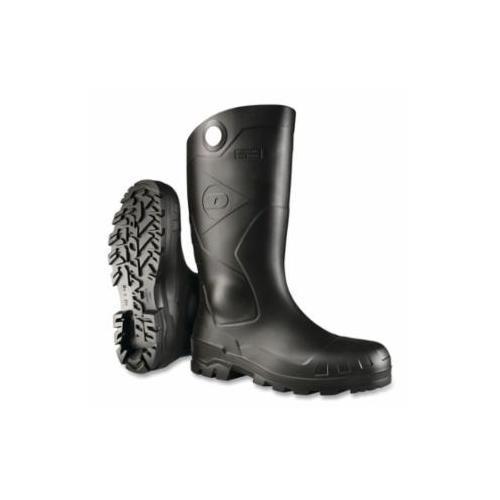 Boots, Unisex Gender, 10 Size, 16 in Height, Black, Steel Toe, Pull-On Closure, Resists: Compression/Impact/Oil-Resistant Sole/Waterproof